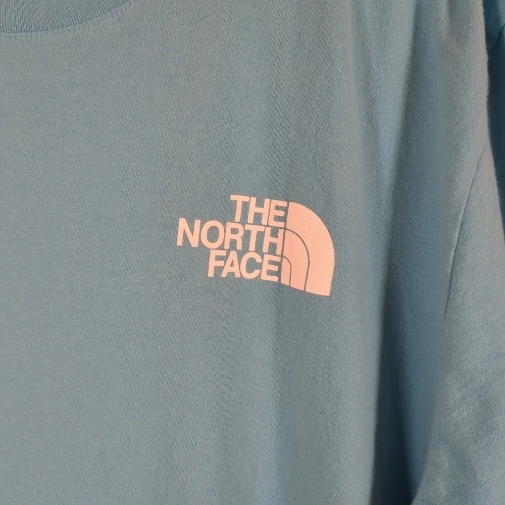 The North Face men's crew neck short sleeve blue shirt, size XXL